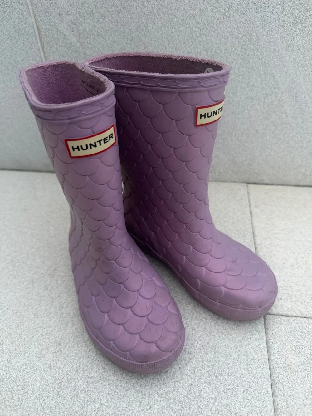 Hunter Kids Lilac mermaid Rain Boots US 10